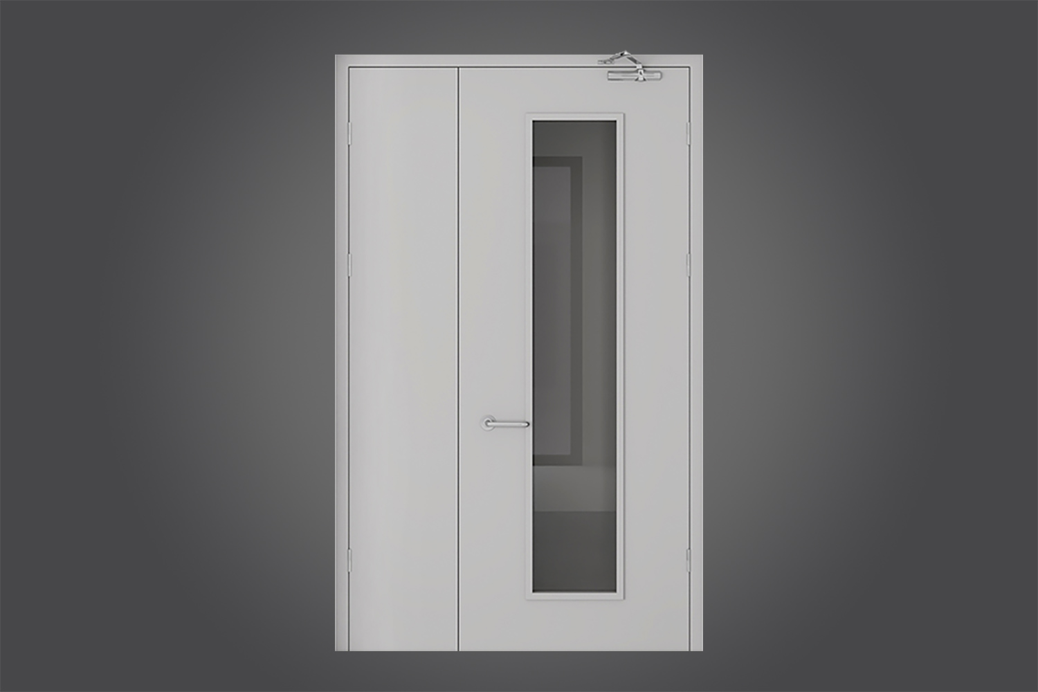 Ul AS EN BS Certified Commercial Double 90min Steel Fire Doors