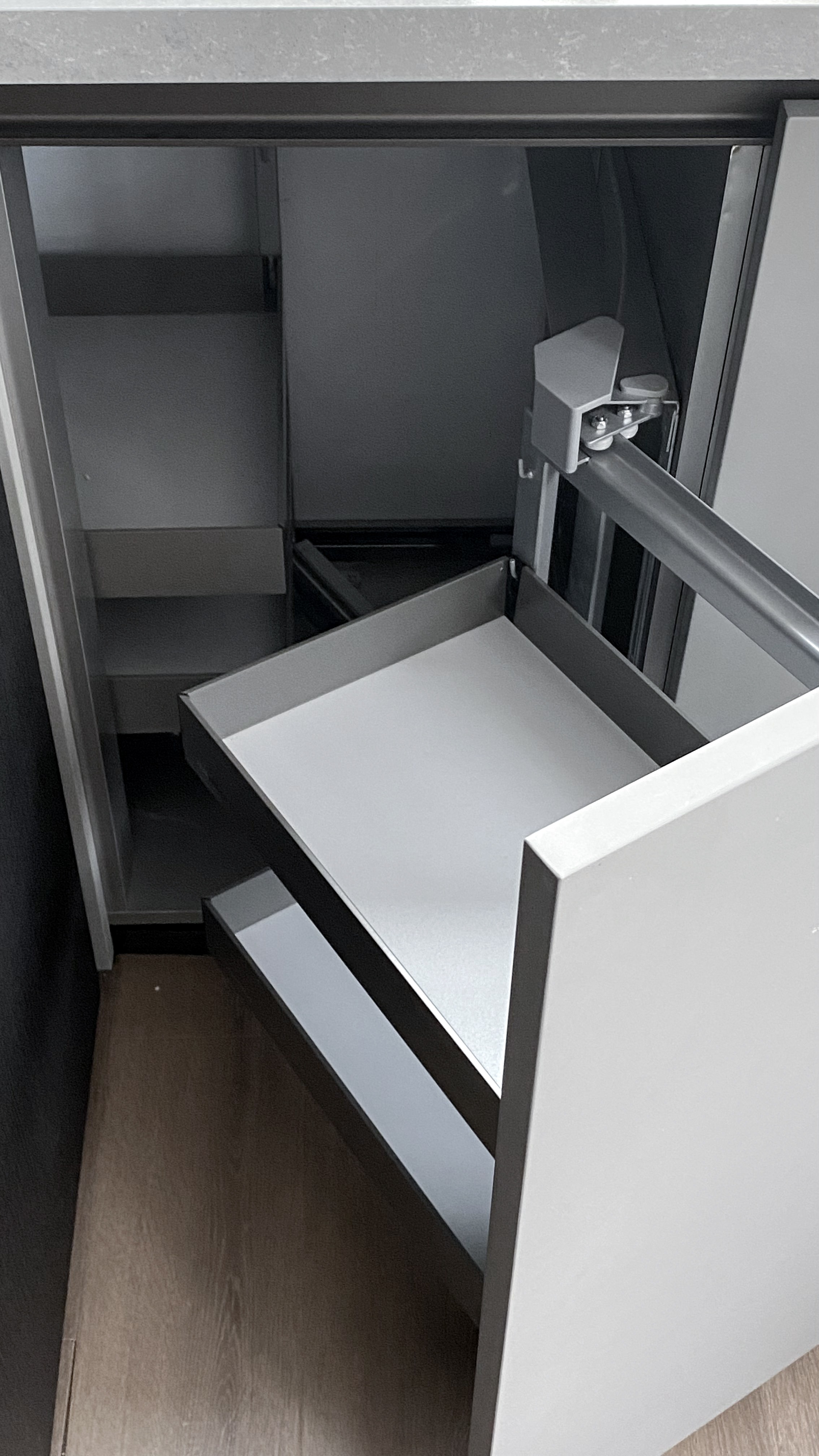 corner pull-out cabinet