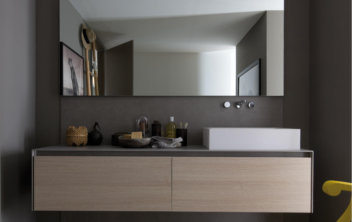 smart kitchen cabinet with sensor lighting and automated door opening system-ais