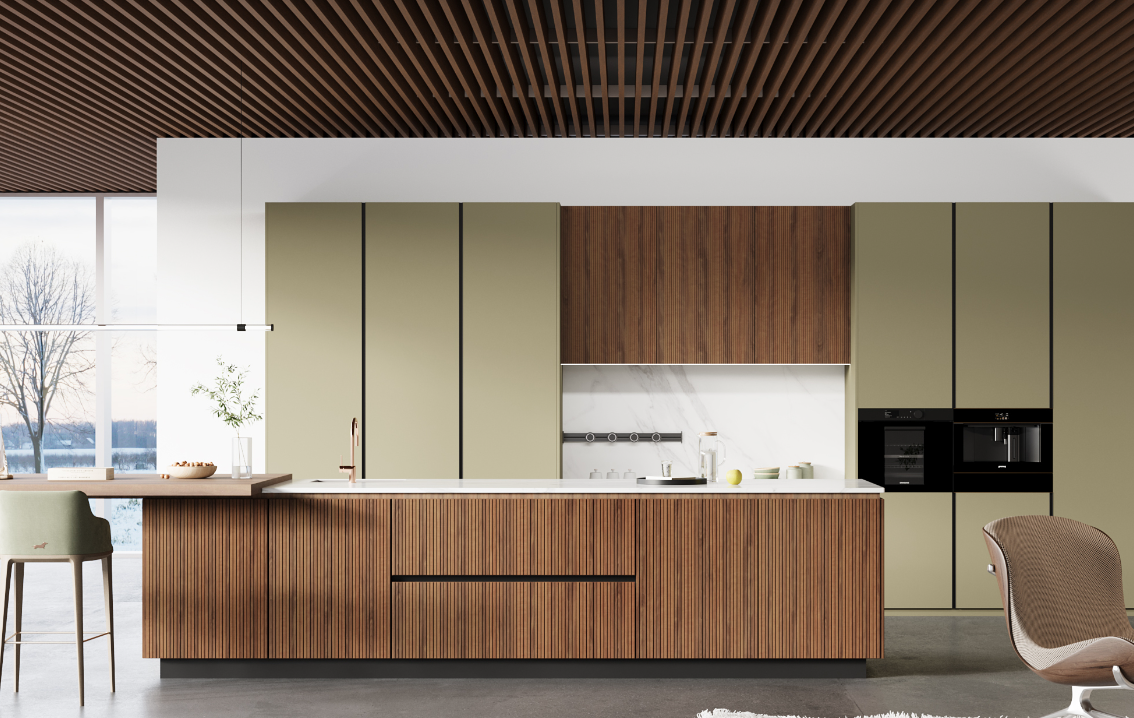 luxury brass kitchen cabinet handles on classic wooden cabinetry-ais