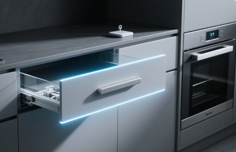 smart kitchen hardware with led indicators and automatic opening mechanism-ais
