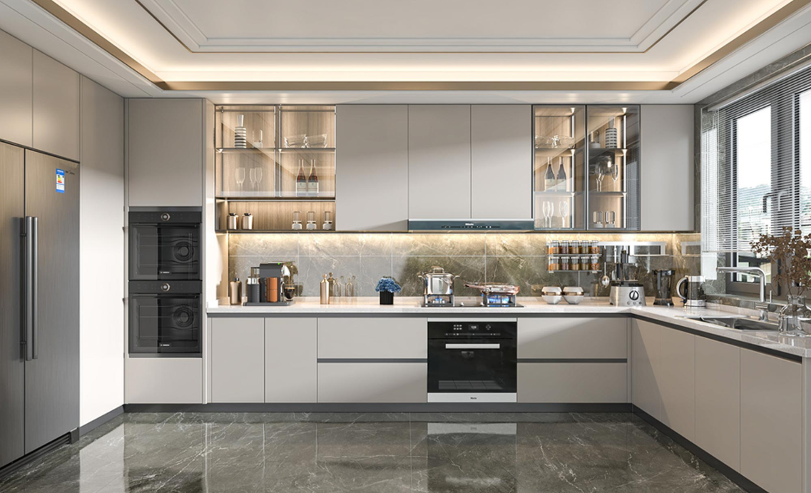 eco-friendly kitchen cabinets with a focus on design, showcasing sustainable materials that align with market trends in 2025-ais