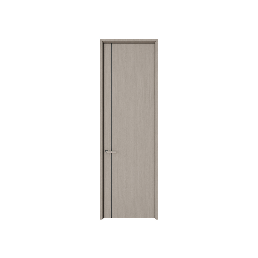 Apartment modern design high quality soundproof woodern interior door with aluminium strips 