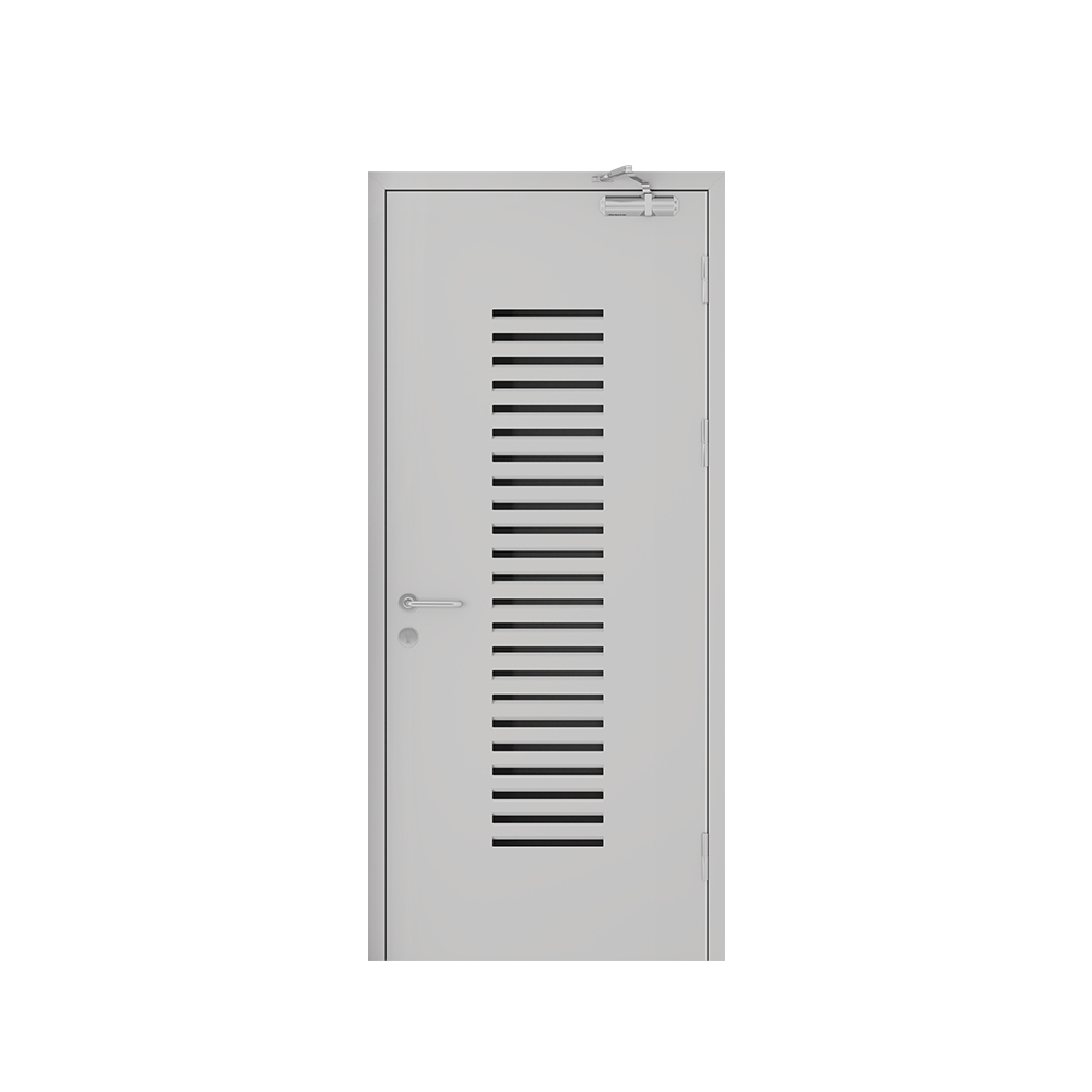 modern design gray safety fire rated steel fireproof  doors with louver