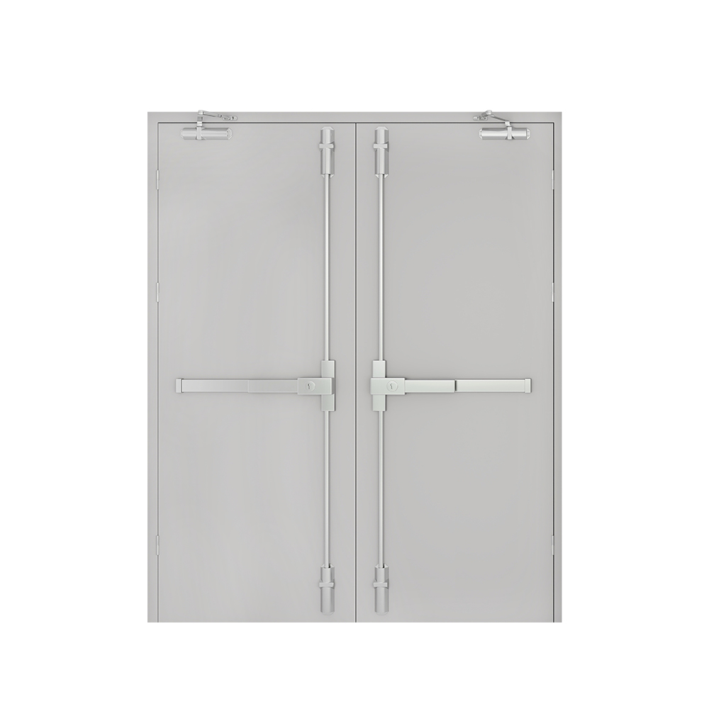 Aparment gray double single design fire resistant steel fireproof door 90