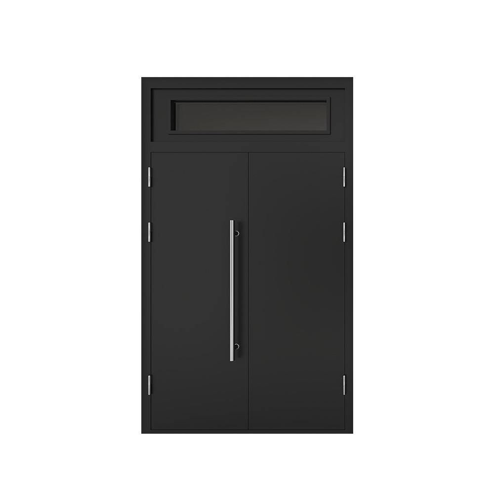 China modern design high quality  single door black fireproof doors