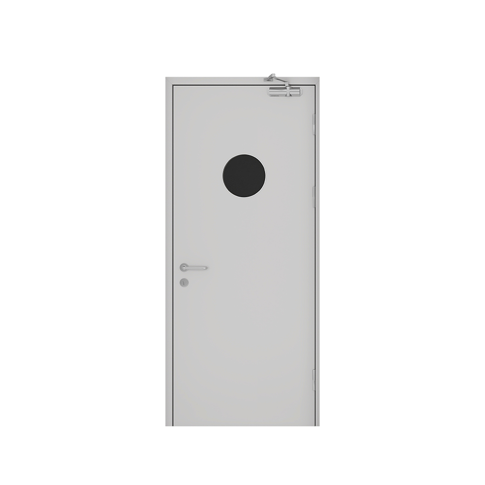 AIS competitive price white steel fire doors with glass