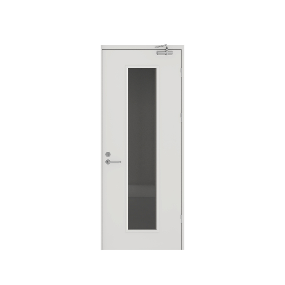 AIS steel fire rated tempered glass flush fireproof doors