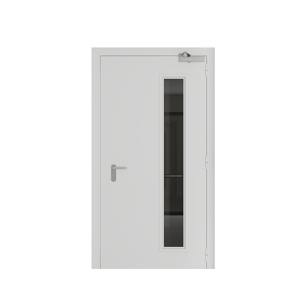 Hotel single opening steel commercial modern fire door